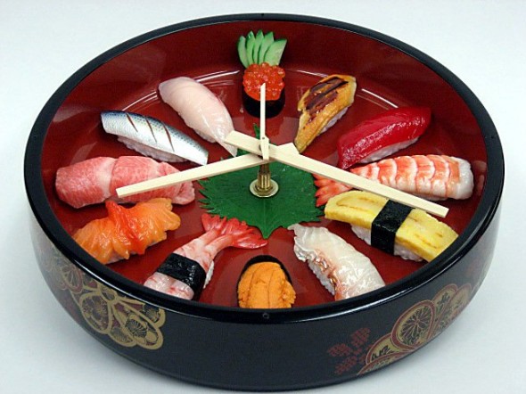 日本が誇る食品サンプルで作られた「寿司時計」がそのまますぎて潔いw 