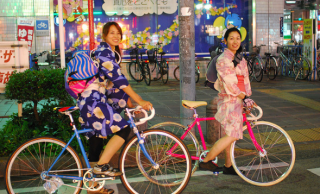 これは可愛い！自転車+浴衣ガール、この組み合わせは最強すぎる！ #kimono