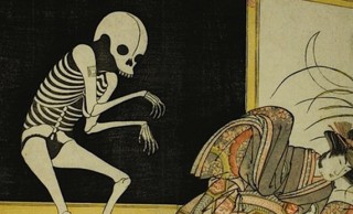 勝川春章が浮世絵で描いた髑髏（ドクロ）のキャラが浮世絵っぽくなくてイイ！