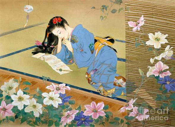 この着物美人画、顔・振る舞い・スタイル全てパーフェクト！現代の浮世絵ともいえる日本画作品 アート 日本画・浮世絵 Japaaan