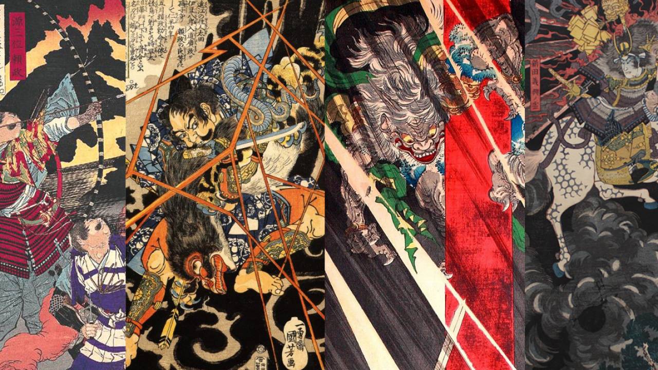 凶暴すぎる！江戸時代に記憶と資料のみで浮世絵に描かれたカミナリの荒々しさ！