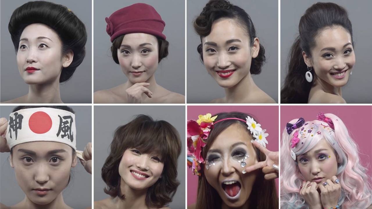 これは面白い！明治以降の日本で流行したヘアメイクの100年をまとめた「100 Years of Beauty」