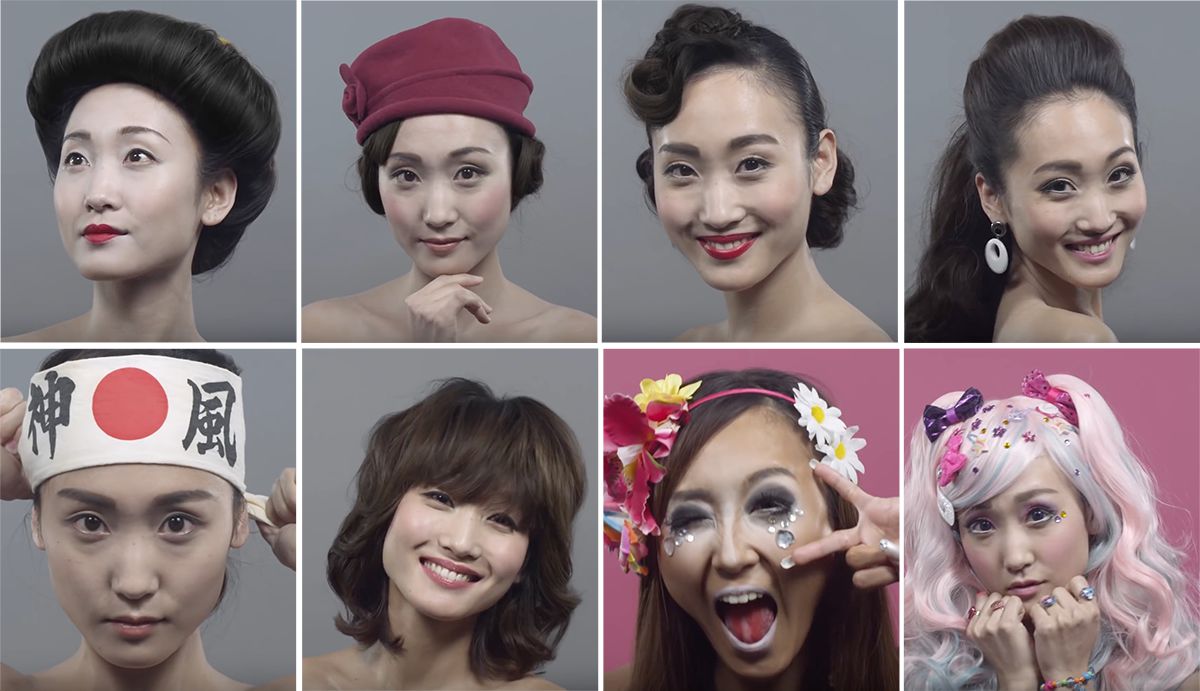 これは面白い！明治以降の日本で流行したヘアメイクの100年をまとめた「100 Years of Beauty」