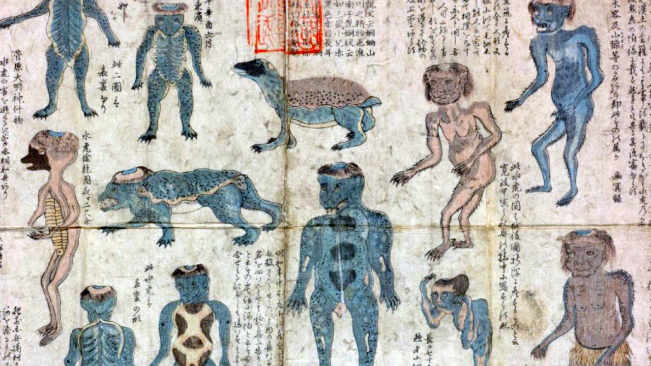 これ完全にホラー！河童を本当に信じてた江戸時代に描かれた「水虎十二品之図」の不気味さよ