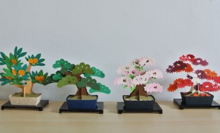 手軽だしオモシローい！「kami-bonsai」は葉や実を自由にアレンジできる＂紙の盆栽＂