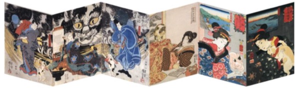 歌川国芳の6枚綴りポストカード