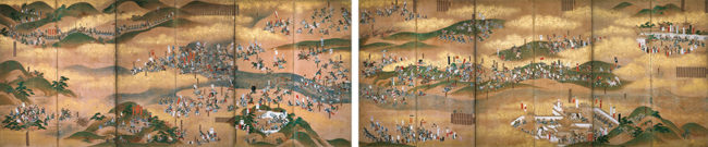 《米沢本　川中島合戦図屏風》 米沢市上杉博物館蔵