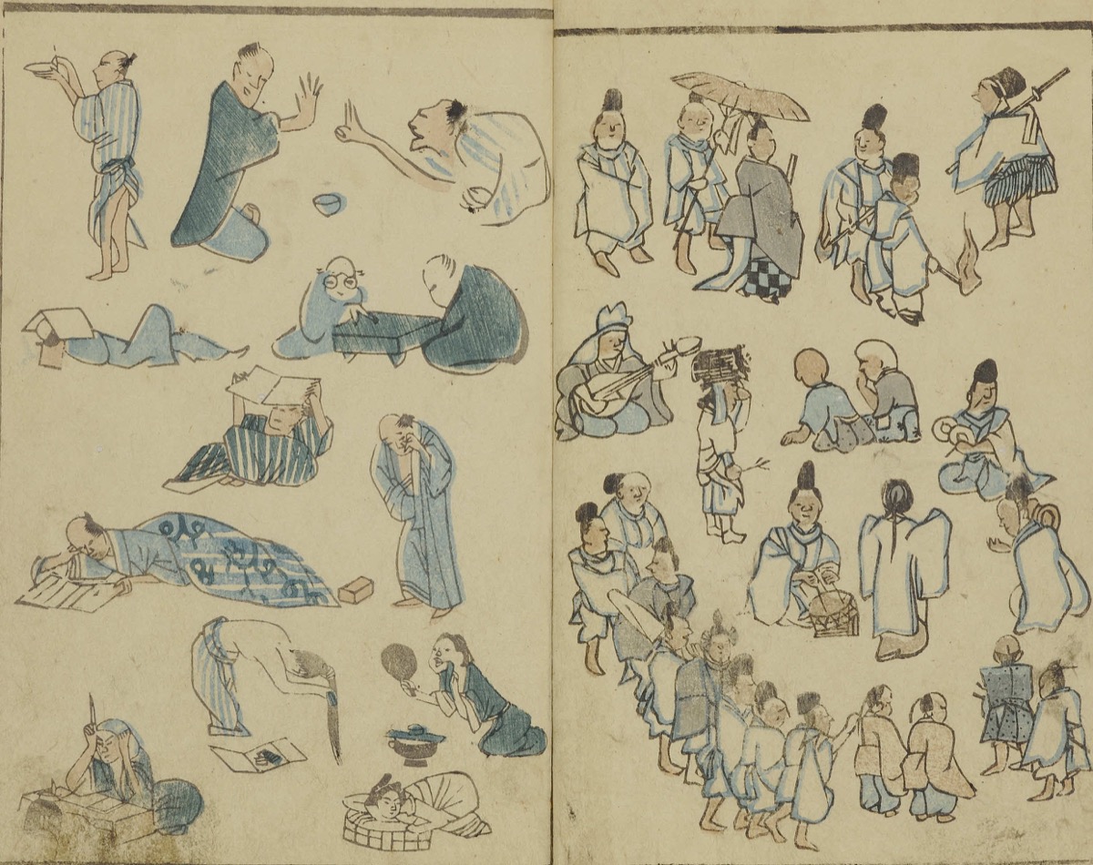 可愛いタッチにほっこり!江戸時代の職業や庶民の暮らしぶりを描いた絵手本「諸職人物画譜」 | アート 日本画・浮世絵 - Japaaan