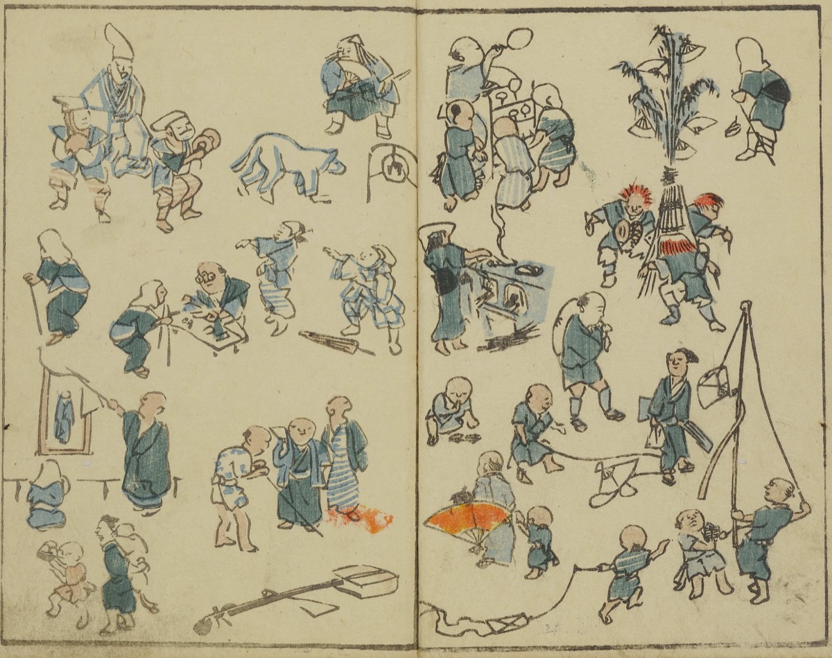 可愛いタッチにほっこり!江戸時代の職業や庶民の暮らしぶりを描いた絵手本「諸職人物画譜」 | アート 日本画・浮世絵 - Japaaan