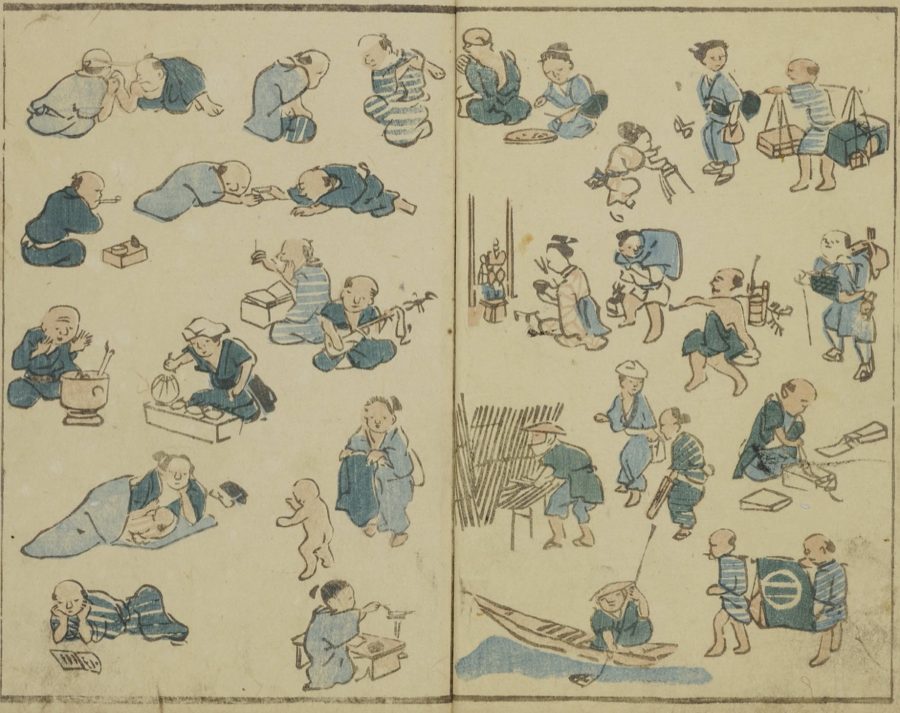 可愛いタッチにほっこり!江戸時代の職業や庶民の暮らしぶりを描いた絵手本「諸職人物画譜」 | アート 日本画・浮世絵 - Japaaan