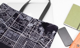 京都の街並みをデザインに。京都の地図をあしらった京小紋染めデニムトート２種が発売