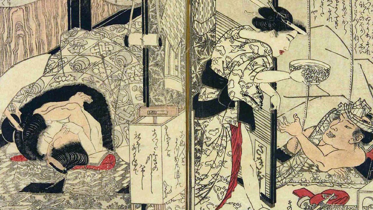 江戸時代、ムフフ♪の艶本にもめくる楽しさ味わえる仕掛本があった。人気絵師たちの「仕掛春本」