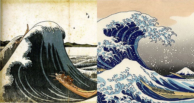 最初から天才なんていない 葛飾北斎の 波 が完成されていく経過を追ってみました アート 日本画 浮世絵 Japaaan
