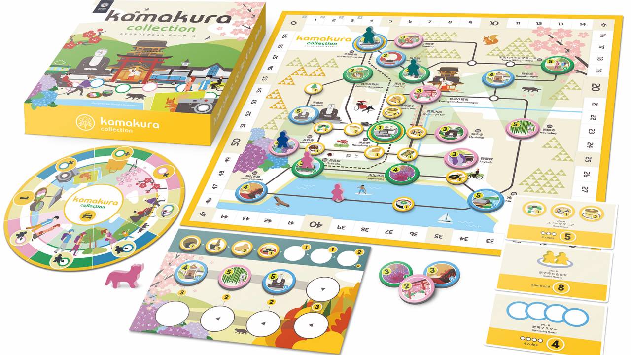 大仏や神社など鎌倉の観光地巡りを競うボードゲーム「カマクラコレクション」