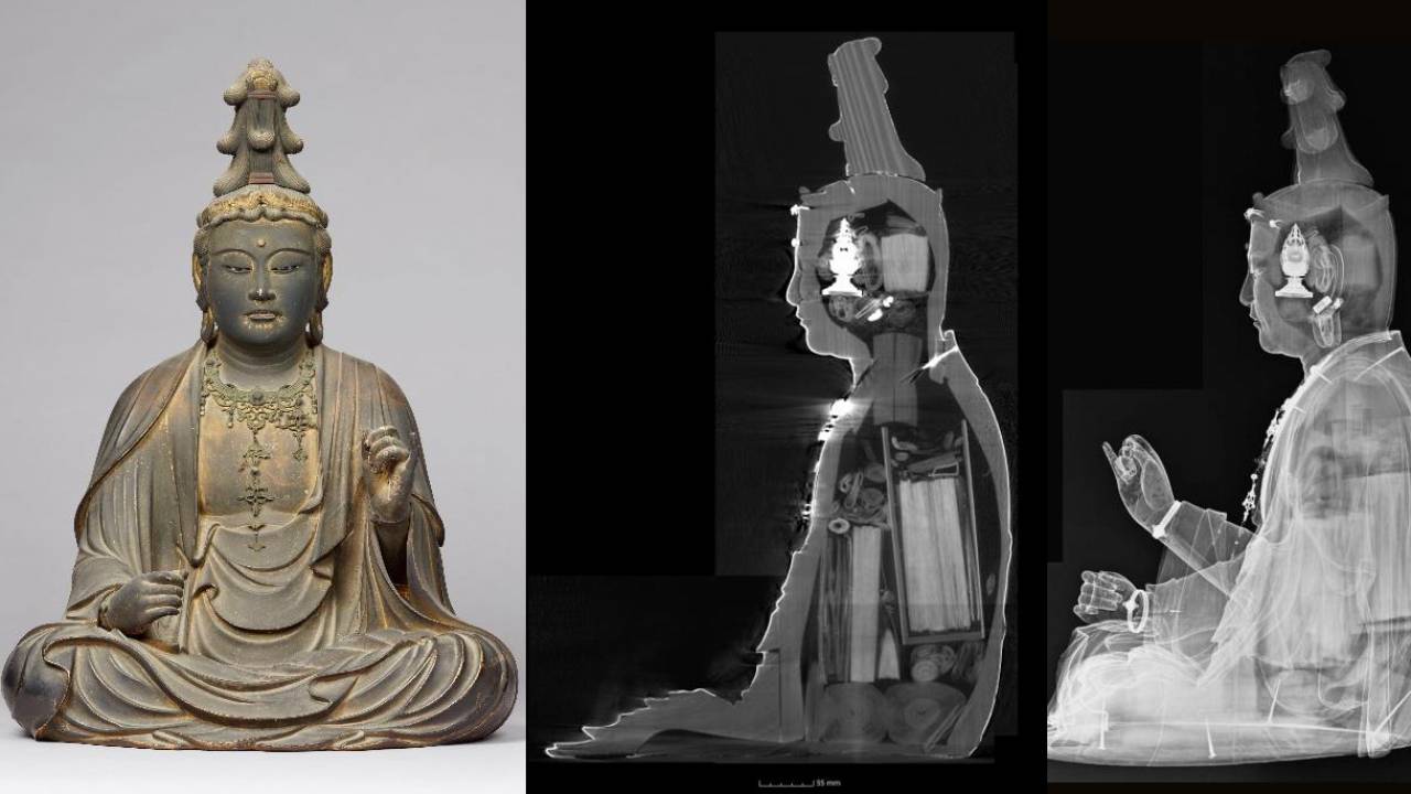 つめ込みすぎでしょ！鎌倉時代の仏像内部から巻物など大量の納入品の存在が確認されました