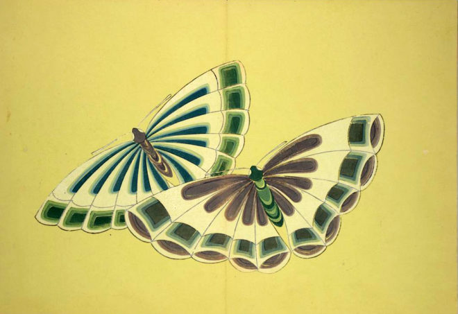 ズバ抜けたセンス 多彩な姿で舞う蝶を描いた神坂雪佳 蝶千種 の驚異的な創造力に刮目せよ アート 日本画 浮世絵 Japaaan イラスト