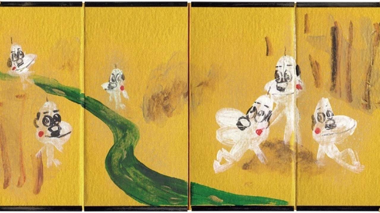 日本の伝統美を独自の視点でゆる〜く表現した、しりあがり寿の個展「ゆる和Ⅱ 月と劣化」開催