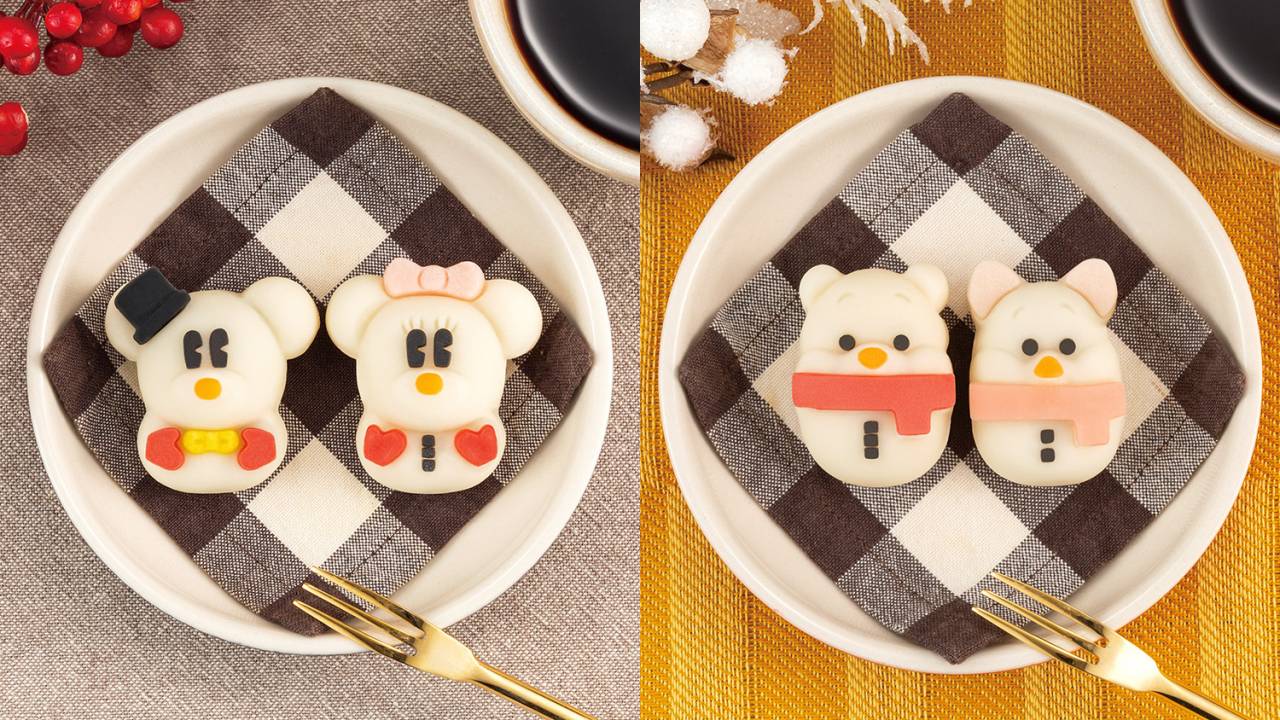 可愛い雪だるま姿のミッキーやミニーが和菓子になった「食べマス Disney WinterHoliday」発売