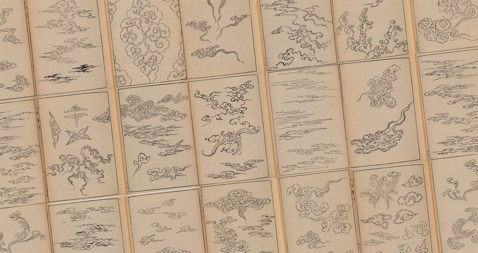 無料ダウンロード 日本画に見る雲のデザインを紹介しまくった明治時代の図案集 雲霞集 が参考になる アート 日本画 浮世絵 Japaaan