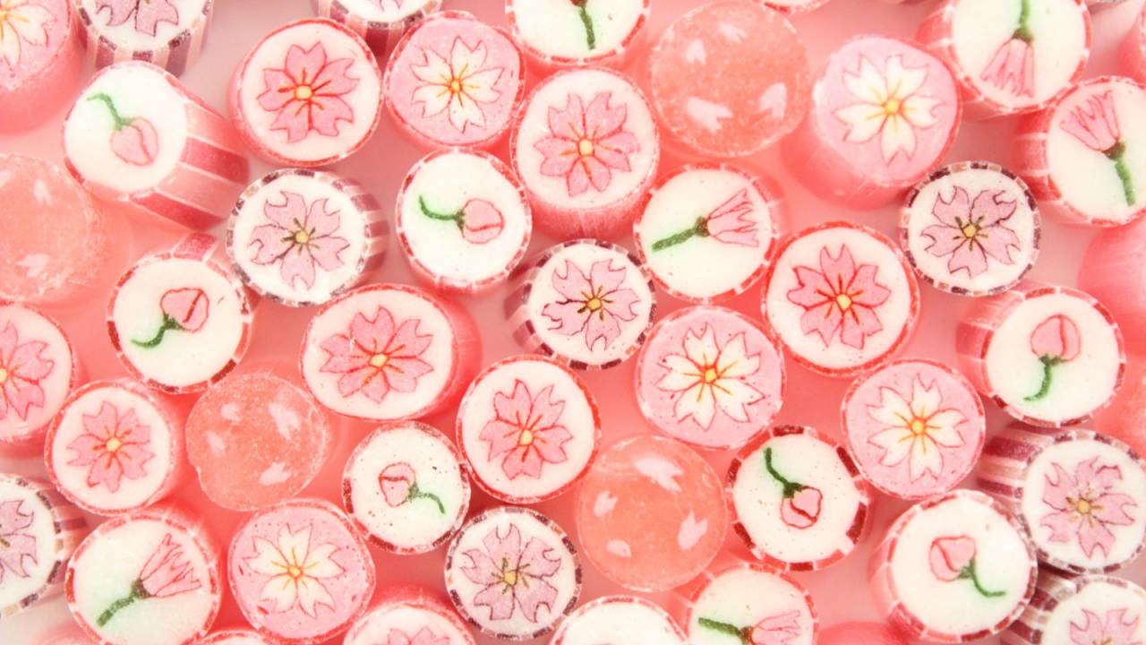 1分咲き〜満開まで色々な桜がデザインされたキュートなキャンディ「桜ミックス」