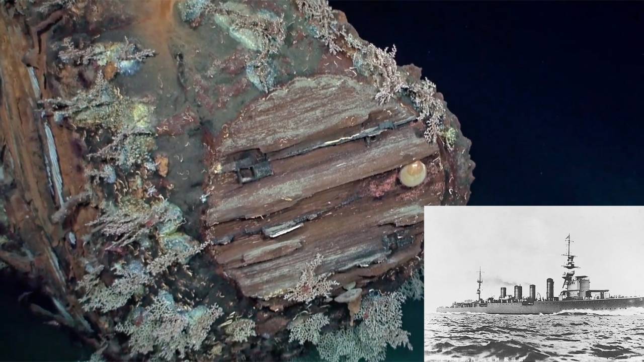 【映像】昭和18年に撃沈された旧日本軍の軽巡洋艦「神通」が海底で発見される！