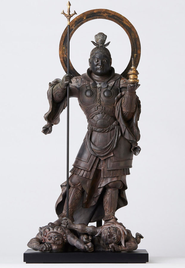 圧巻 総高59cm 重量8kg超のヘビー級な仏像フィギュア イスム S Class 毘沙門天 誕生 アート Japaaan 仏像