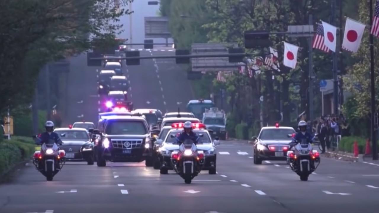 やめぇって（笑）トランプ大統領の車列に西部警察のテーマを付けてみた動画になんと公式も反応！