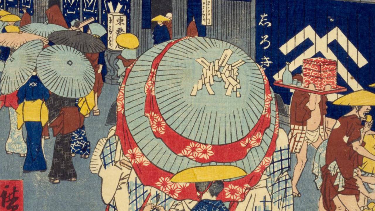 古来日本では「日傘男子」は日常的風景だった。幕府が男性の日傘を禁じたこともあったほど