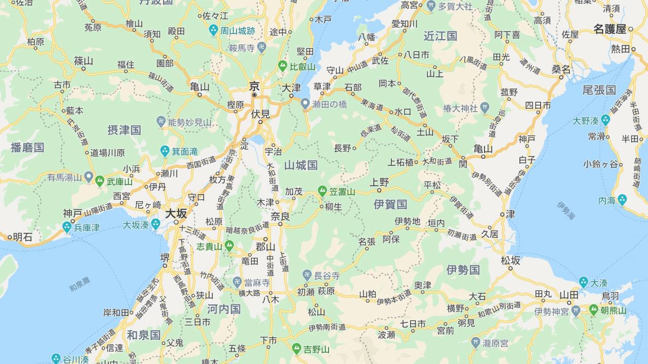 これはたまらん！江戸時代（1840年頃）の大阪・京都周辺をGoogleマップ風にした地図が素晴らしい！