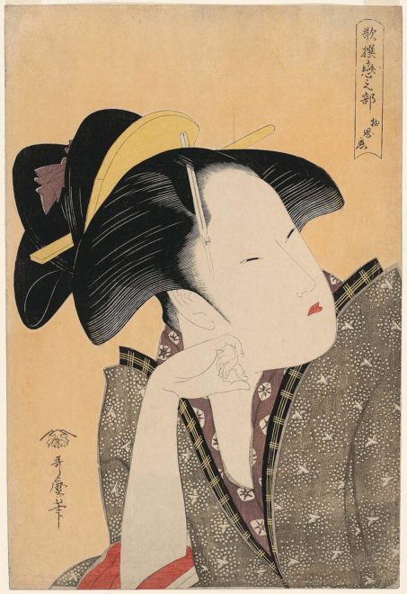 女性の髪形やお化粧に注目 浮世絵の楽しみ方を恋をテーマにした作品で紹介します アート 日本画 浮世絵 Japaaan