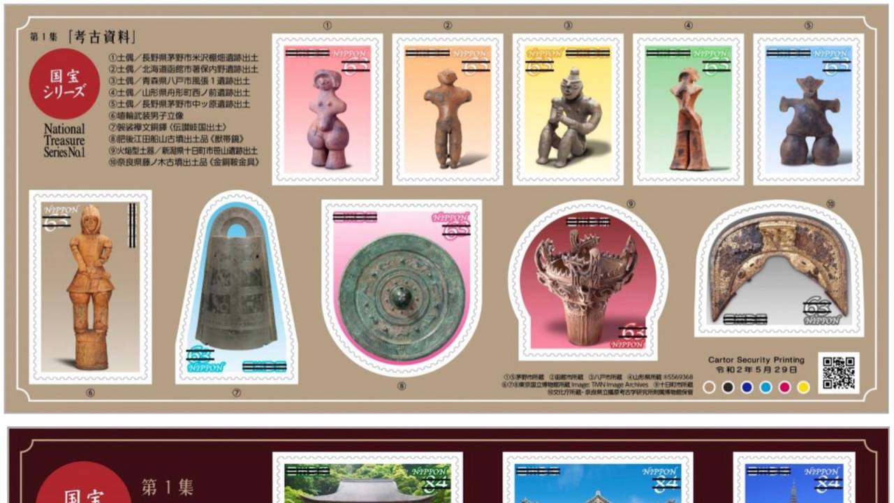 土偶が可愛いすぎるのです♡日本のさまざまな国宝が題材の特殊切手「国宝シリーズ」が登場
