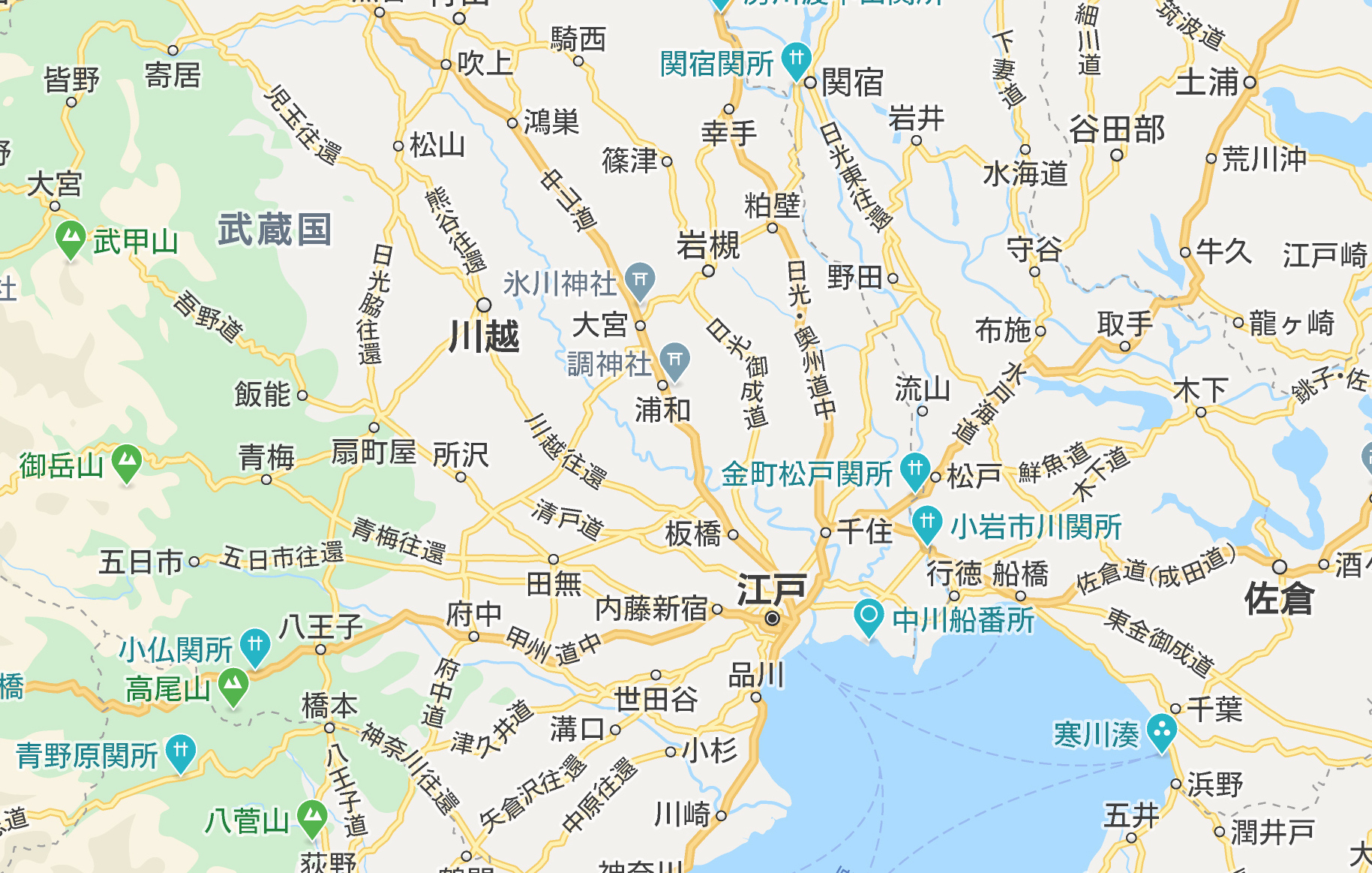見ながらご飯三杯いける 古地図ファンにはたまらん 江戸時代の関東周辺のgoogleマップ風地図 がスゴい ライフスタイル Japaaan