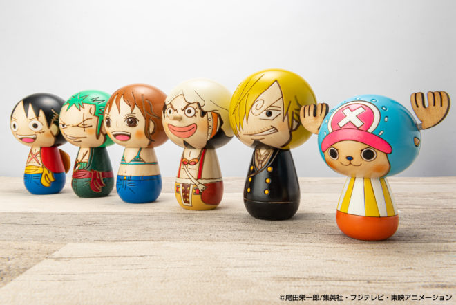 ウソップの鼻も再現♪木のぬくもり感じる可愛い「ワンピースこけし」に第２弾が登場