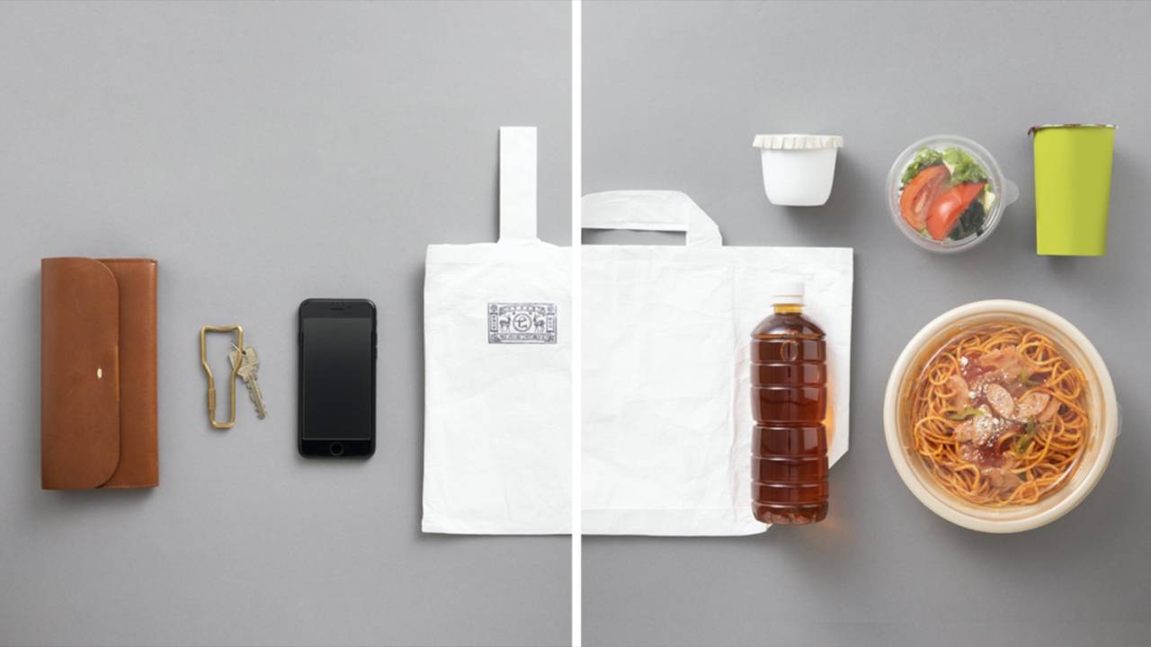 小さな手提げ袋がレジ袋に変身！中川政七商店が2way利用できる「コンビニエコバッグ」を発売