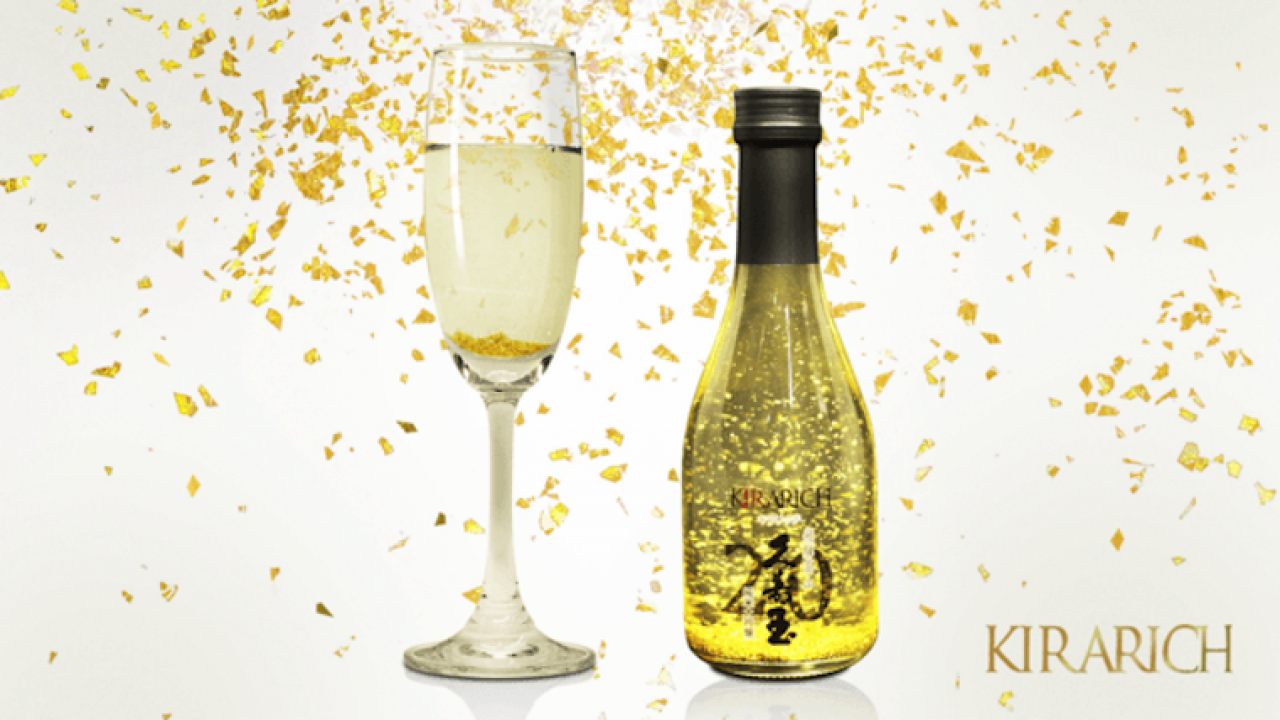 金箔増し増し！通常の２０倍もの金箔が入ったキラキラ日本酒「純米大吟醸酒 KIRARICH」が登場
