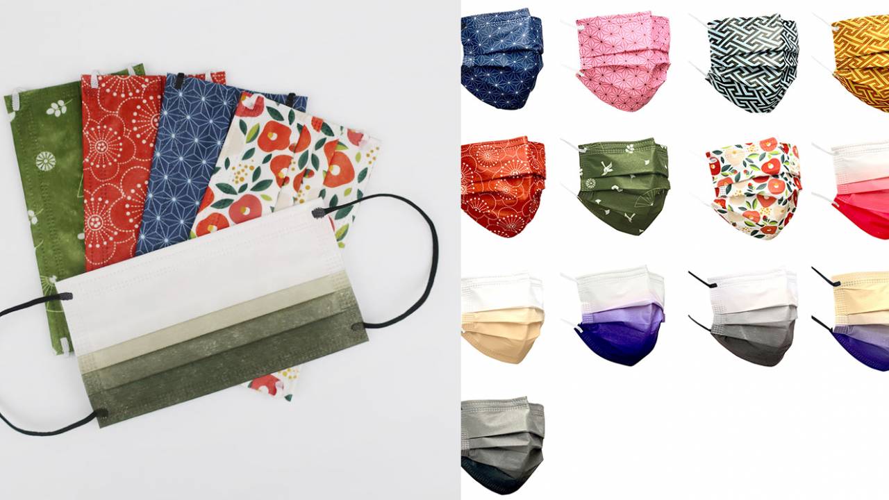 全13種類。日本古来の和柄や色使いがステキな不織布マスクが新発売