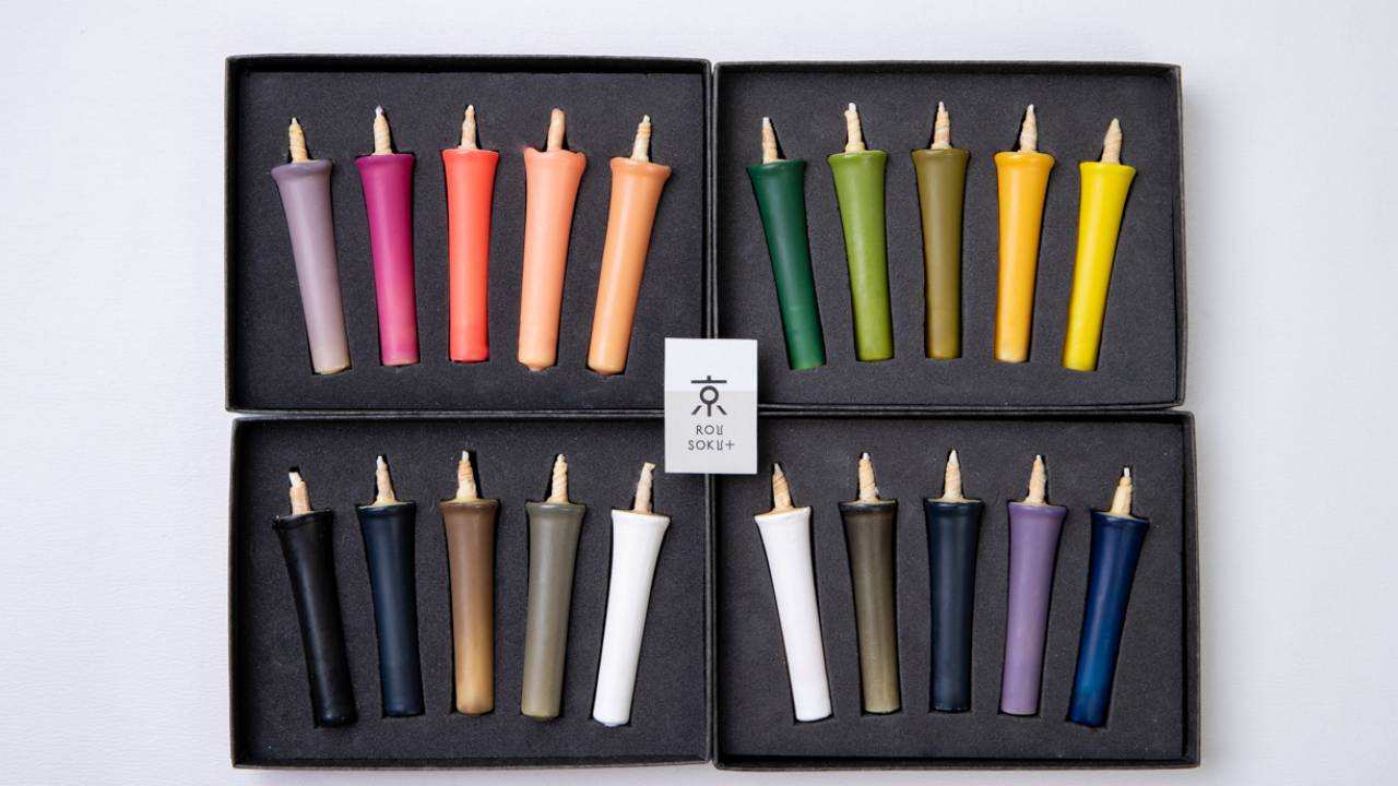 日本の季節ごとの自然を和の色彩で表現した和ろうそく「色ROUSOKU」が発売
