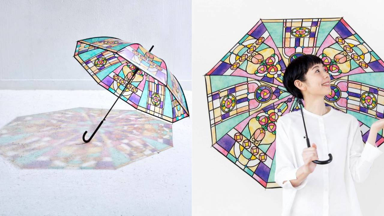 大正時代のレトロな雰囲気を色鮮やかに表現した『大正ロマンなステンドグラスの傘』が発売