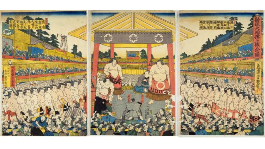 勧進大相撲土俵入之図 Japaaan