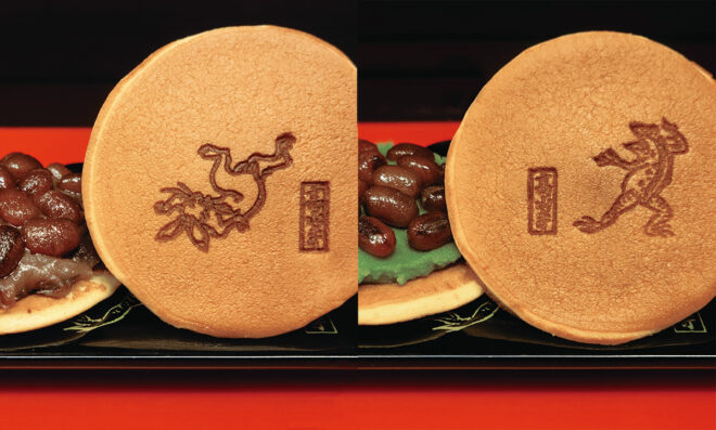 国宝「鳥獣人物戯画」のうさぎとカエルが焼印されたどら焼きが発売。ギフトにもぴったり♪
