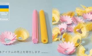 削りかすが美しい花びらになる「花色鉛筆」がウクライナ支援のためのチャリティセット発売