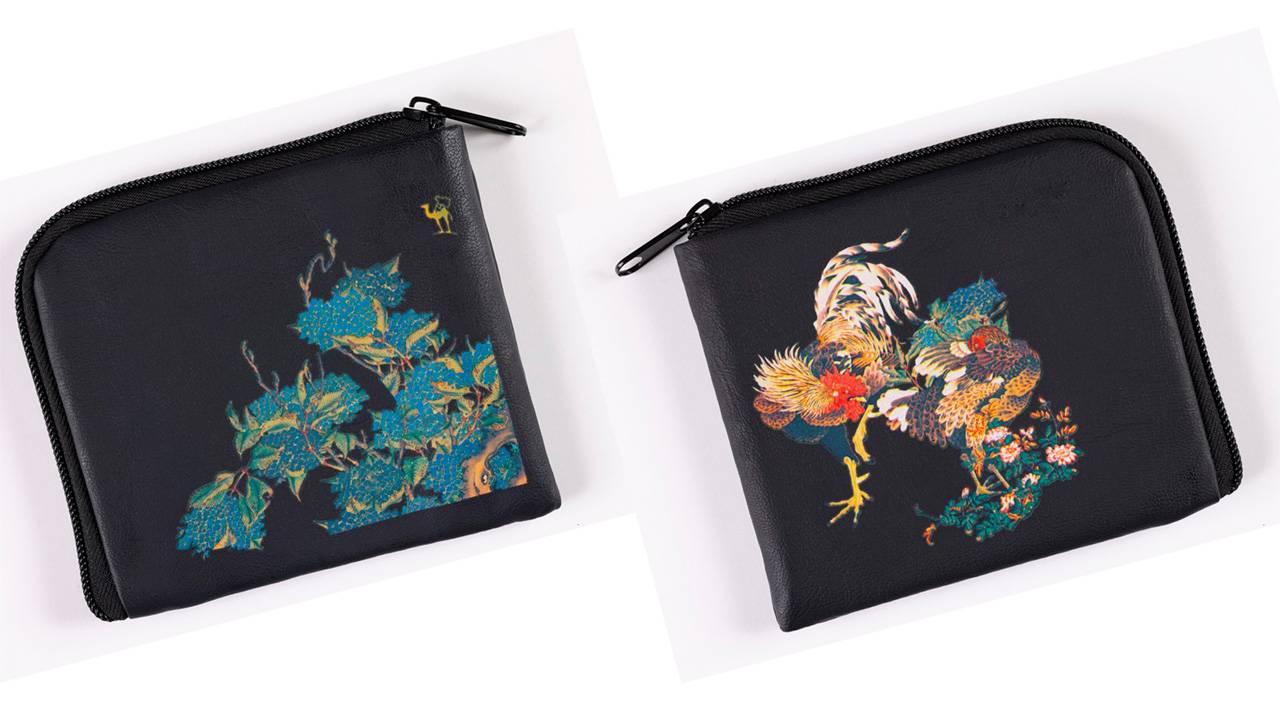 「サライ 8月号」の付録に伊藤若冲の傑作『紫陽花双鶏図』をあしらったミニ財布が登場！