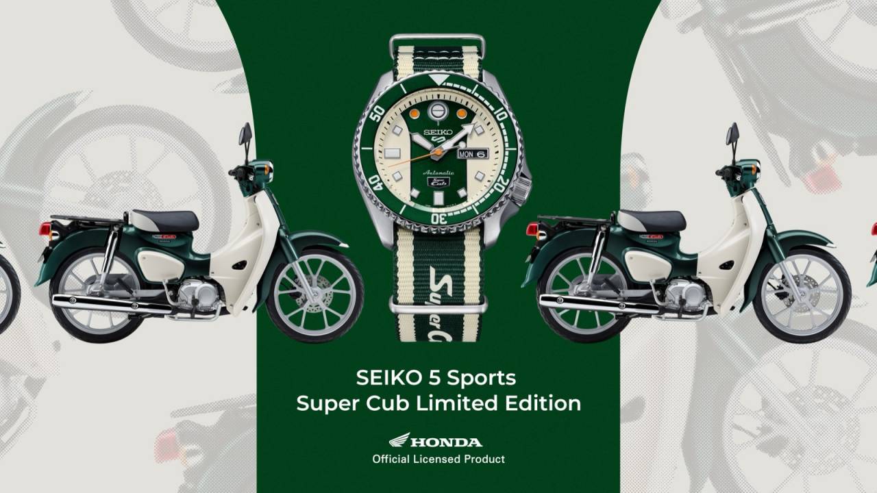 昭和33年から発売されているホンダ「スーパーカブ」のデザインを取り込んだ腕時計が＜セイコー 5スポーツ＞から登場