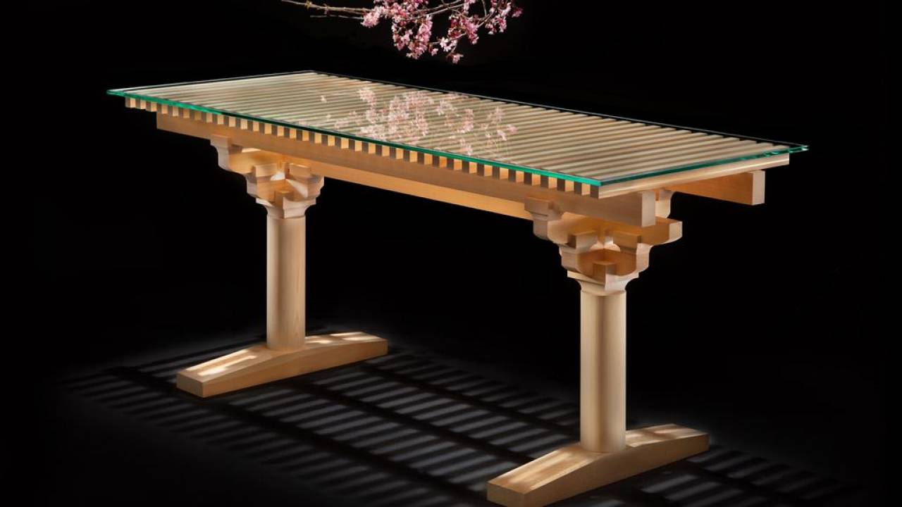 見よ！この存在感！日本伝統の寺社建築技術で使られた応接テーブル「六枝掛」が美しすぎる