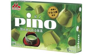 人気アイス「ピノ」から実に3年ぶりとなる抹茶フレーバー「ピノ 旨みあふれる抹茶」が発売