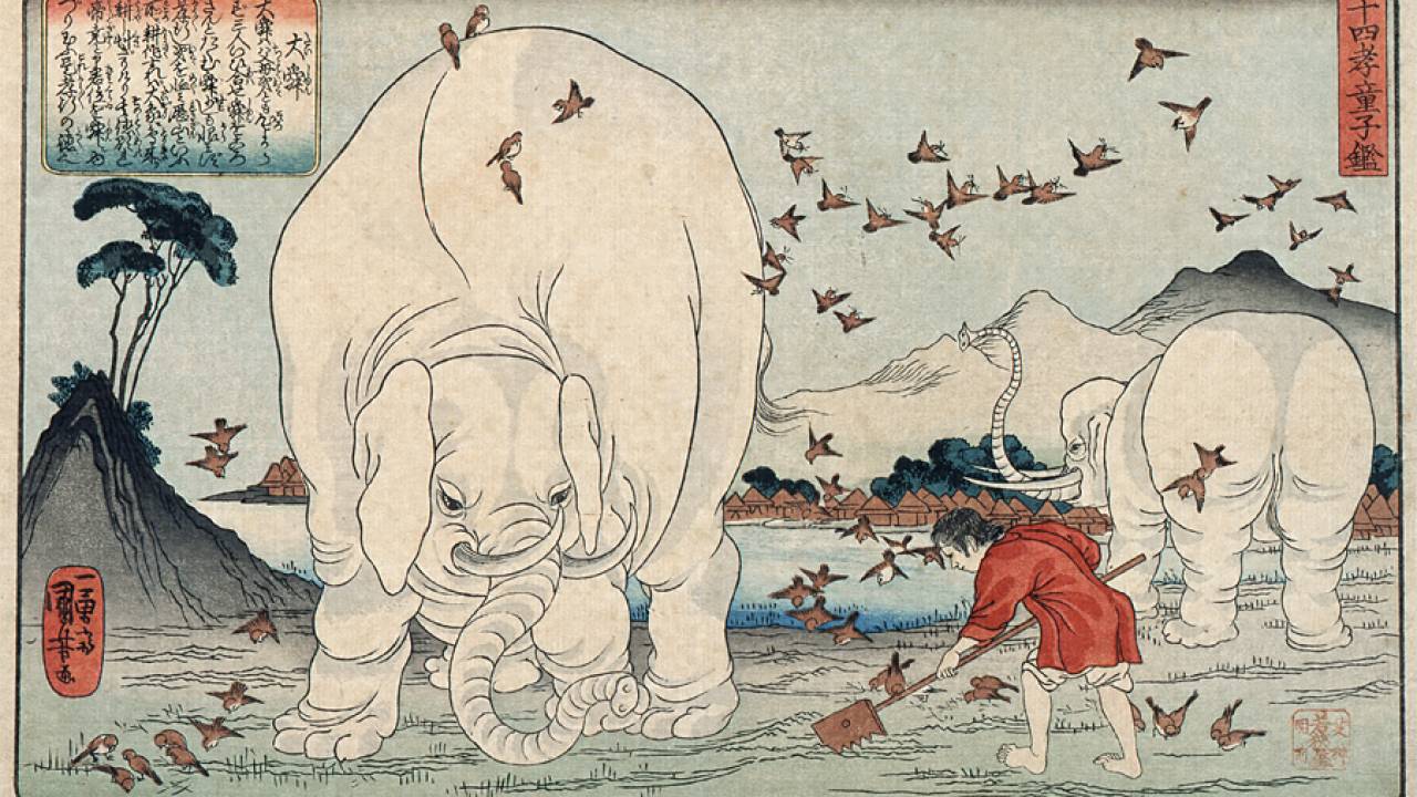 江戸時代、日本にやってきたゾウは天皇に謁見するため位まで与えられていた