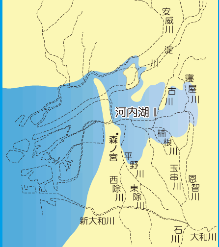古墳時代前期の大阪湾（写真：Wikipedia）