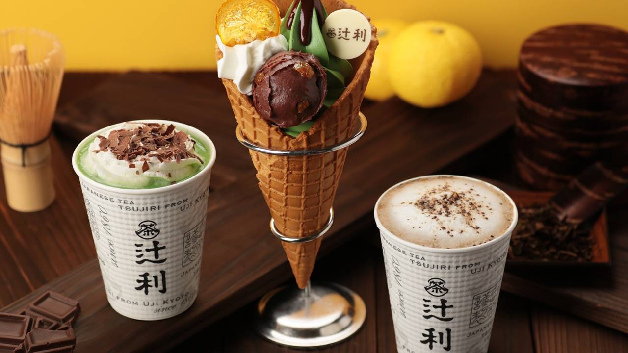 京都・宇治の老舗「辻利」がチョコとゆずを組み合わせた抹茶パルフェを冬限定メニューとして発売