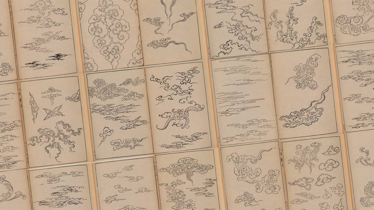 無料ダウンロード公開！日本画で描かれる”雲”のデザインを紹介した明治時代の図案集「雲霞集」が素晴らしい