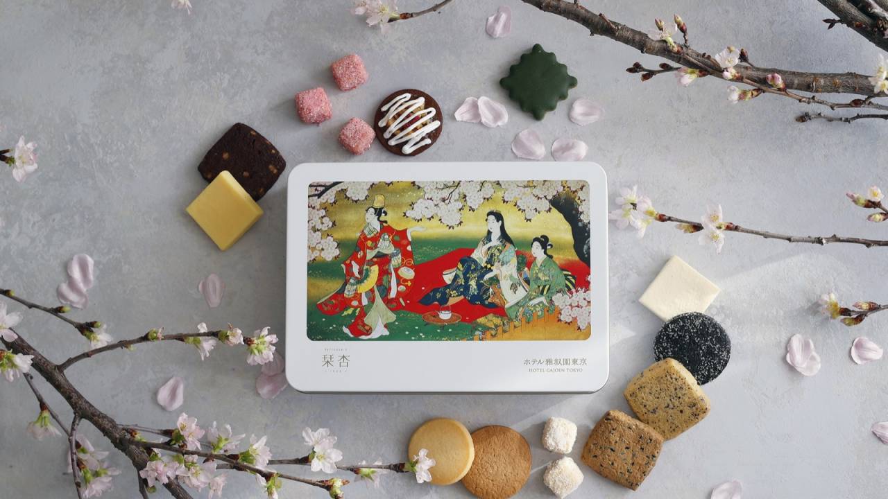 美しきデザイン缶♡ホテル雅叙園東京の優美な壁画をデザインに採用した「クッキー缶・さくら」が数量限定発売
